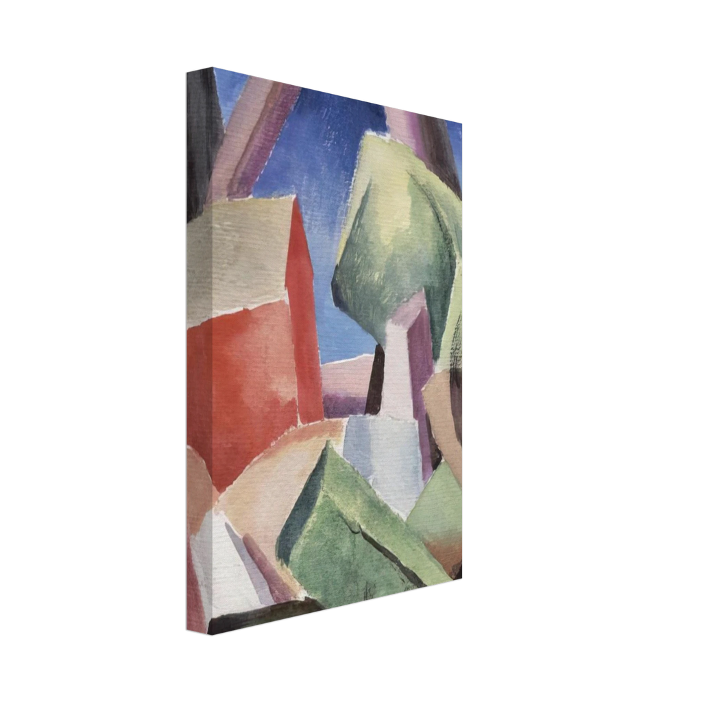 HOUSE IN CUBIST LANDSCAPE 1920 Canvas | Thomas Hart Benton Canvas | Thomas Hart Benton Store