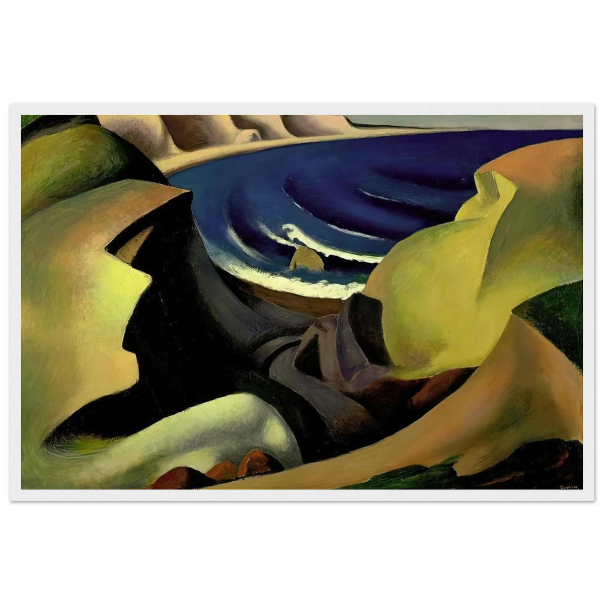 THE CLIFFS 1921 Framed Poster | Thomas Hart Benton Framed Prints Wall Art | Thomas Hart Benton Store