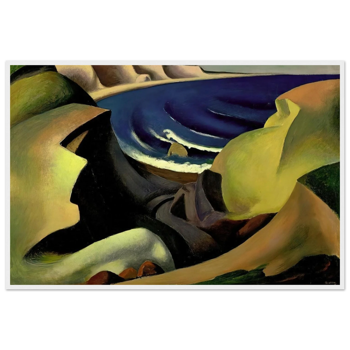 THE CLIFFS 1921 Framed Poster | Thomas Hart Benton Framed Prints Wall Art | Thomas Hart Benton Store