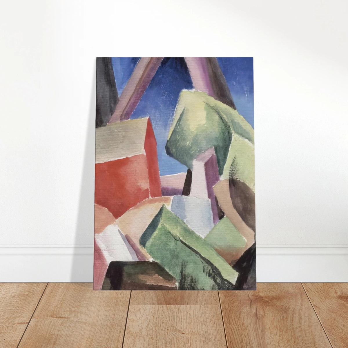 HOUSE IN CUBIST LANDSCAPE 1920 Canvas | Thomas Hart Benton Canvas | Thomas Hart Benton Store