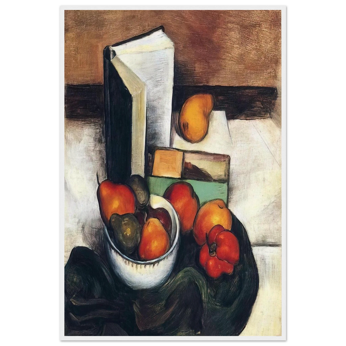 STILL LIFE WITH FRUIT AND VEGETABLES Framed Poster | Thomas Hart Benton Framed Prints Wall Art | Thomas Hart Benton Store