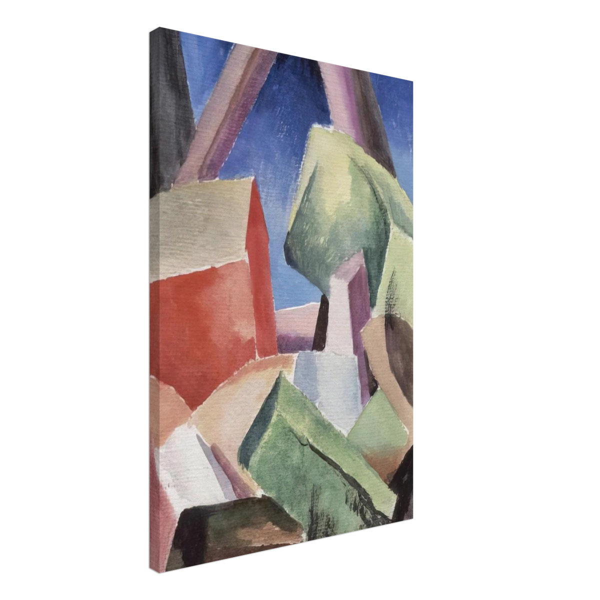 HOUSE IN CUBIST LANDSCAPE 1920 Canvas | Thomas Hart Benton Canvas | Thomas Hart Benton Store