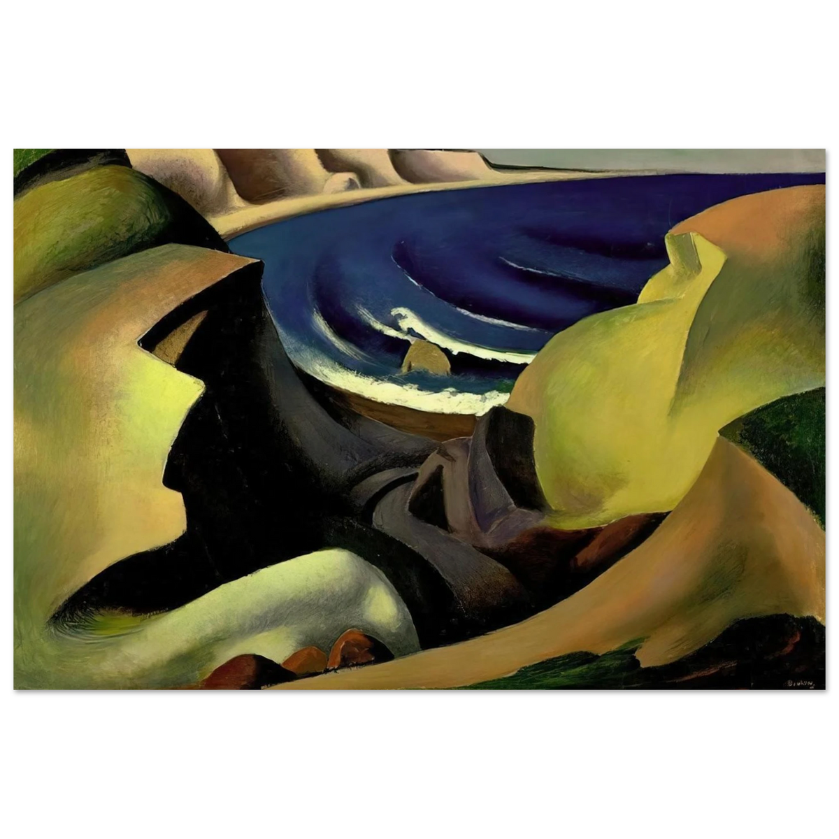 THE CLIFFS 1921 Poster | Thomas Hart Benton Poster | Thomas Hart Benton Store
