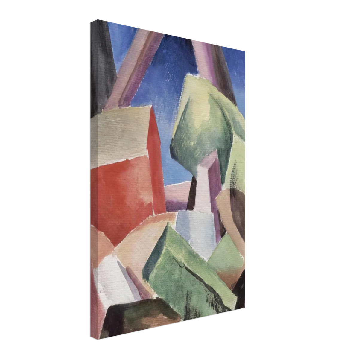 HOUSE IN CUBIST LANDSCAPE 1920 Canvas | Thomas Hart Benton Canvas | Thomas Hart Benton Store