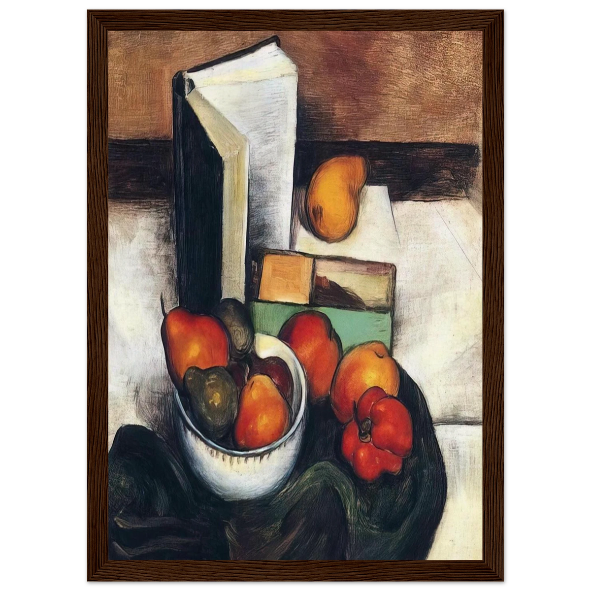 STILL LIFE WITH FRUIT AND VEGETABLES Framed Poster | Thomas Hart Benton Framed Prints Wall Art | Thomas Hart Benton Store
