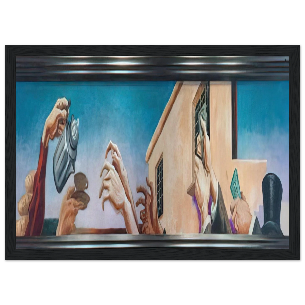 OUTREACHING HANDS 1931 Framed Poster | Thomas Hart Benton Framed Prints Wall Art | Thomas Hart Benton Store