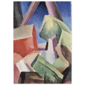 HOUSE IN CUBIST LANDSCAPE 1920 Poster | Thomas Hart Benton Poster | Thomas Hart Benton Store
