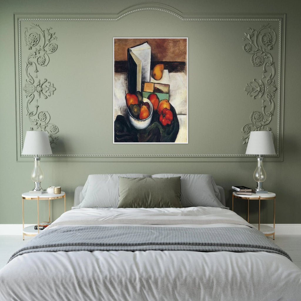 STILL LIFE WITH FRUIT AND VEGETABLES Framed Poster | Thomas Hart Benton Framed Prints Wall Art | Thomas Hart Benton Store