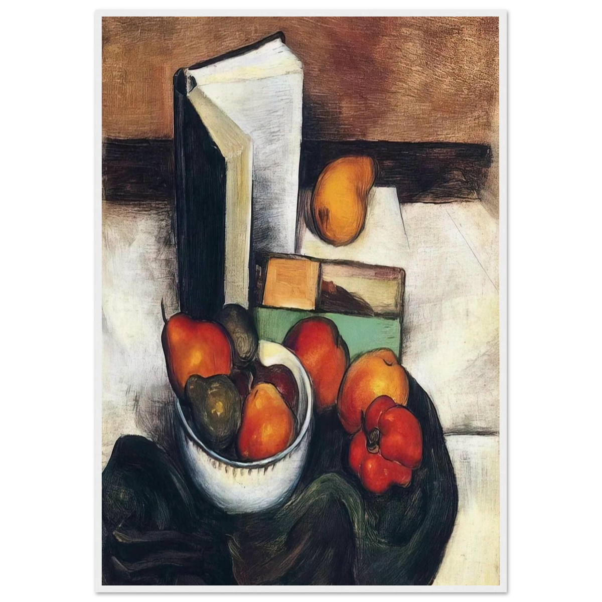 STILL LIFE WITH FRUIT AND VEGETABLES Framed Poster | Thomas Hart Benton Framed Prints Wall Art | Thomas Hart Benton Store