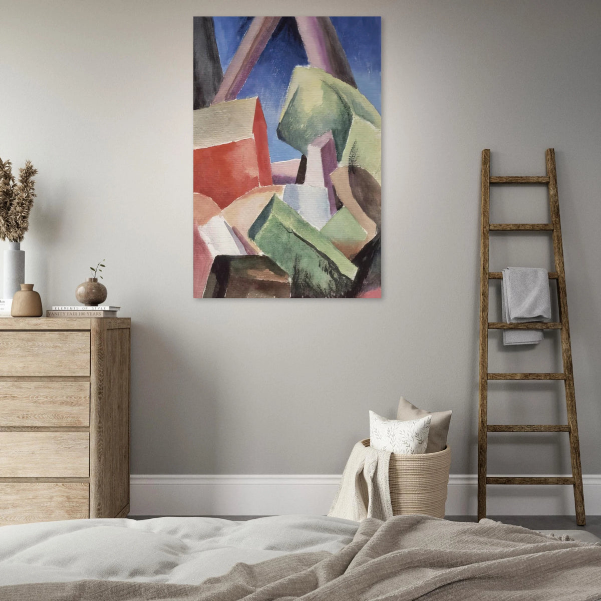 HOUSE IN CUBIST LANDSCAPE 1920 Poster | Thomas Hart Benton Poster | Thomas Hart Benton Store