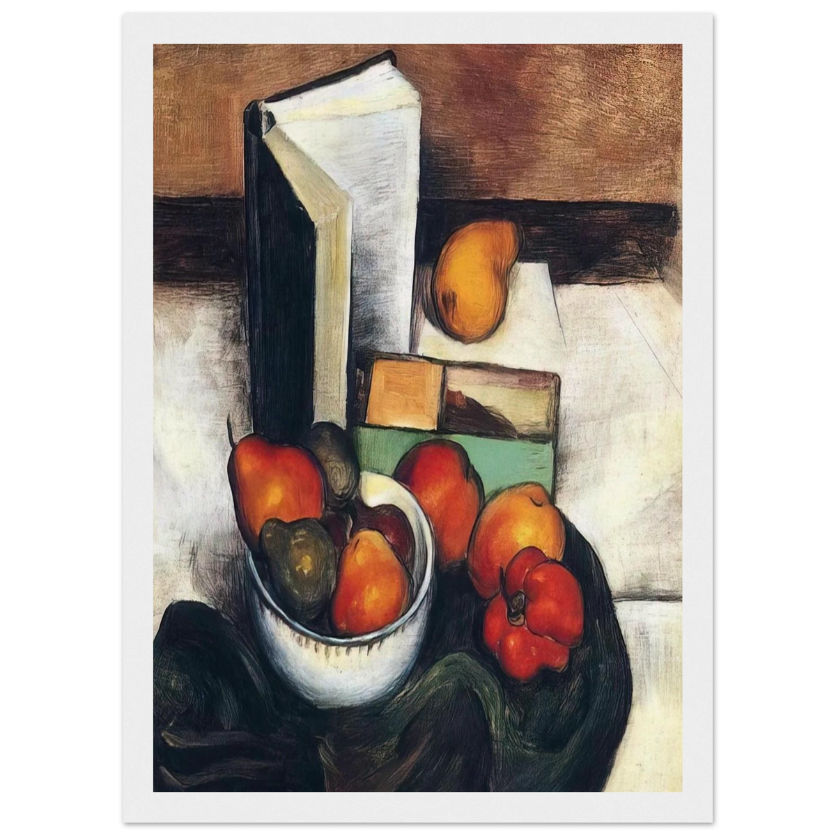 STILL LIFE WITH FRUIT AND VEGETABLES Framed Poster | Thomas Hart Benton Framed Prints Wall Art | Thomas Hart Benton Store