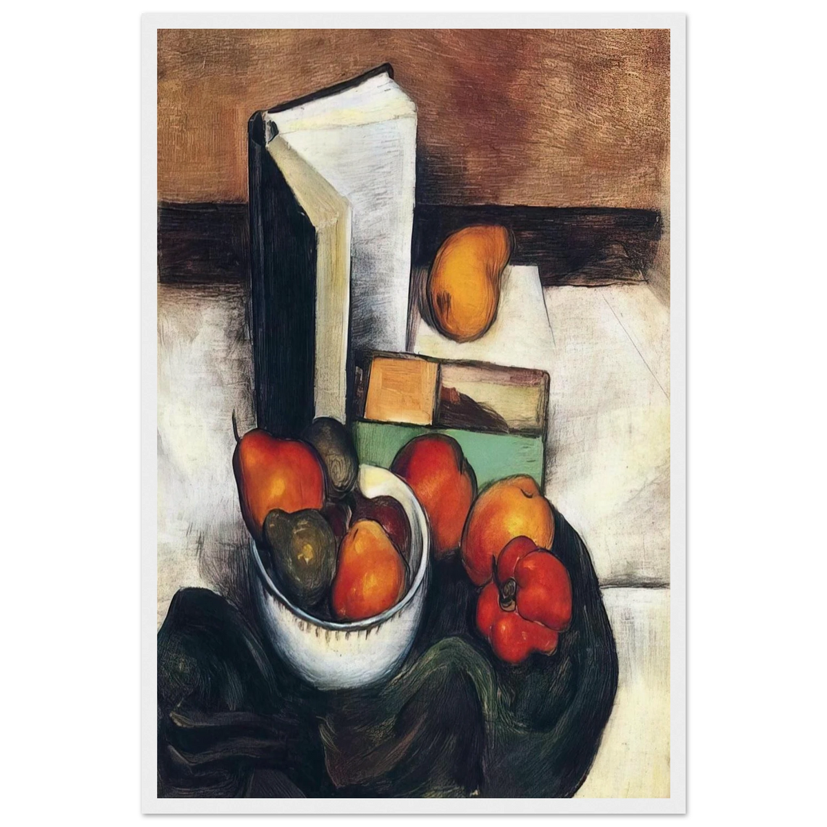 STILL LIFE WITH FRUIT AND VEGETABLES Framed Poster | Thomas Hart Benton Framed Prints Wall Art | Thomas Hart Benton Store
