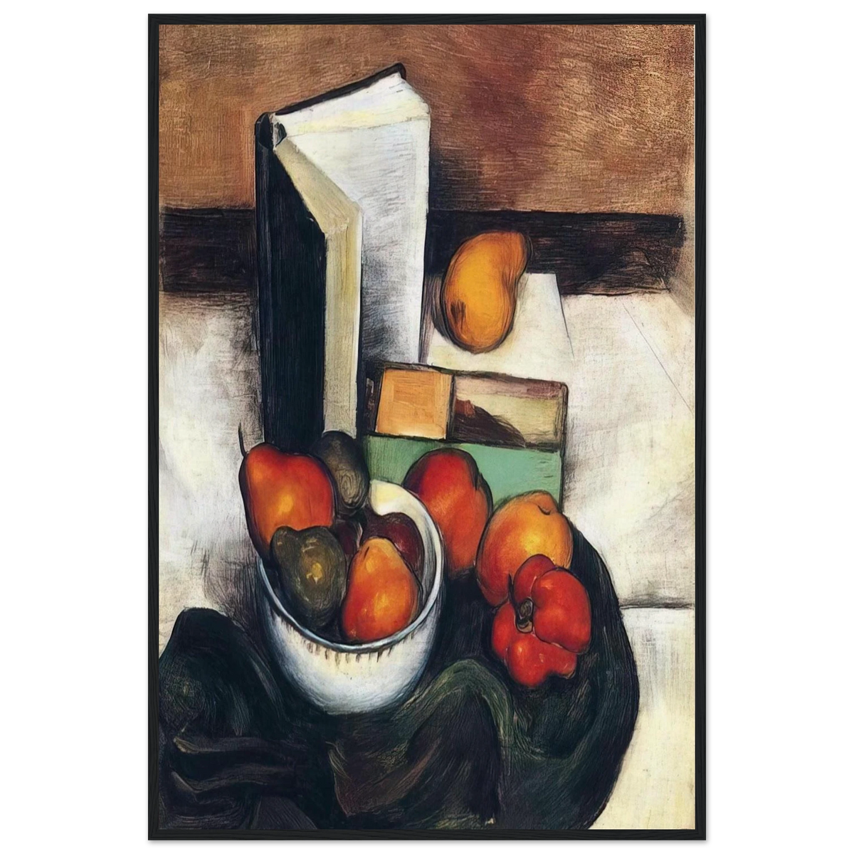 STILL LIFE WITH FRUIT AND VEGETABLES Framed Poster | Thomas Hart Benton Framed Prints Wall Art | Thomas Hart Benton Store