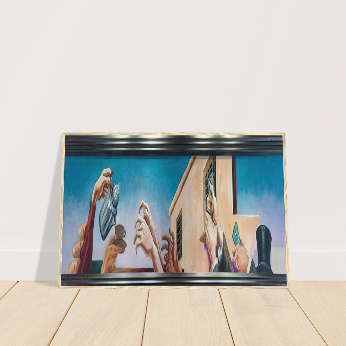 OUTREACHING HANDS 1931 Framed Poster | Thomas Hart Benton Framed Prints Wall Art | Thomas Hart Benton Store
