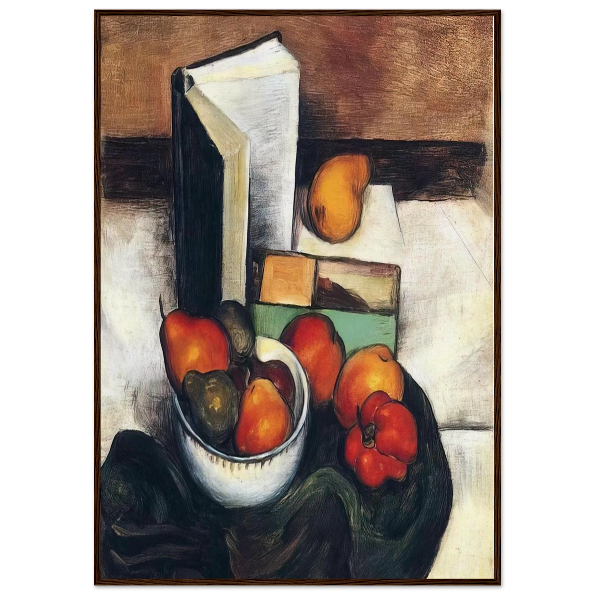 STILL LIFE WITH FRUIT AND VEGETABLES Framed Poster | Thomas Hart Benton Framed Prints Wall Art | Thomas Hart Benton Store
