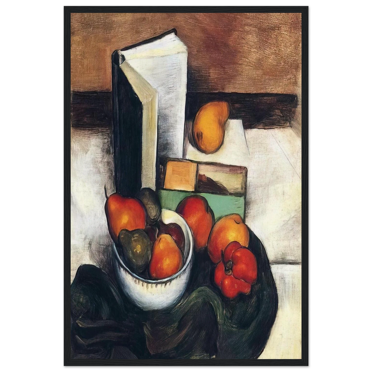 STILL LIFE WITH FRUIT AND VEGETABLES Framed Poster | Thomas Hart Benton Framed Prints Wall Art | Thomas Hart Benton Store