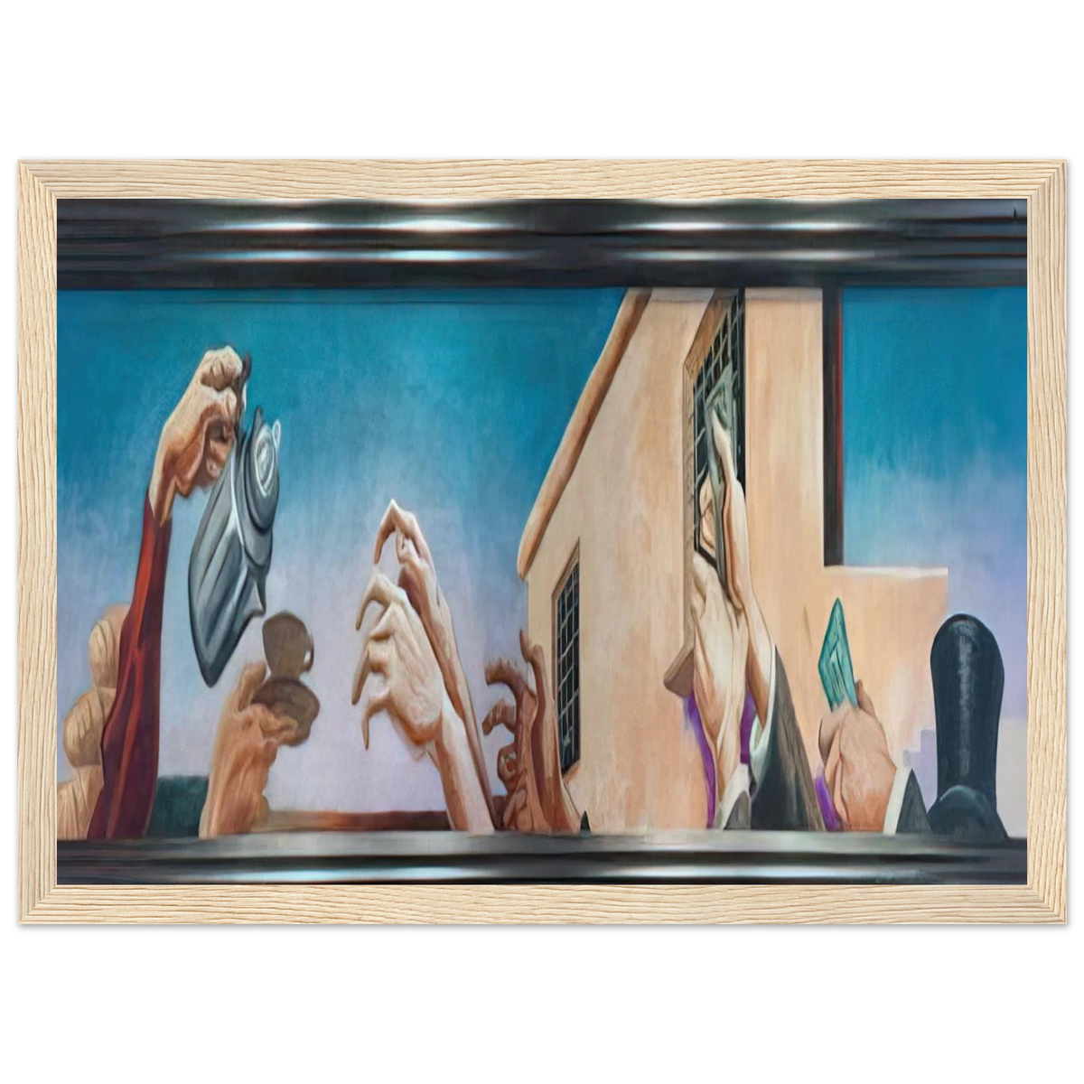 OUTREACHING HANDS 1931 Framed Poster | Thomas Hart Benton Framed Prints Wall Art | Thomas Hart Benton Store
