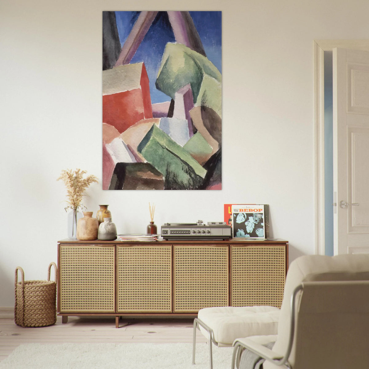 HOUSE IN CUBIST LANDSCAPE 1920 Poster | Thomas Hart Benton Poster | Thomas Hart Benton Store