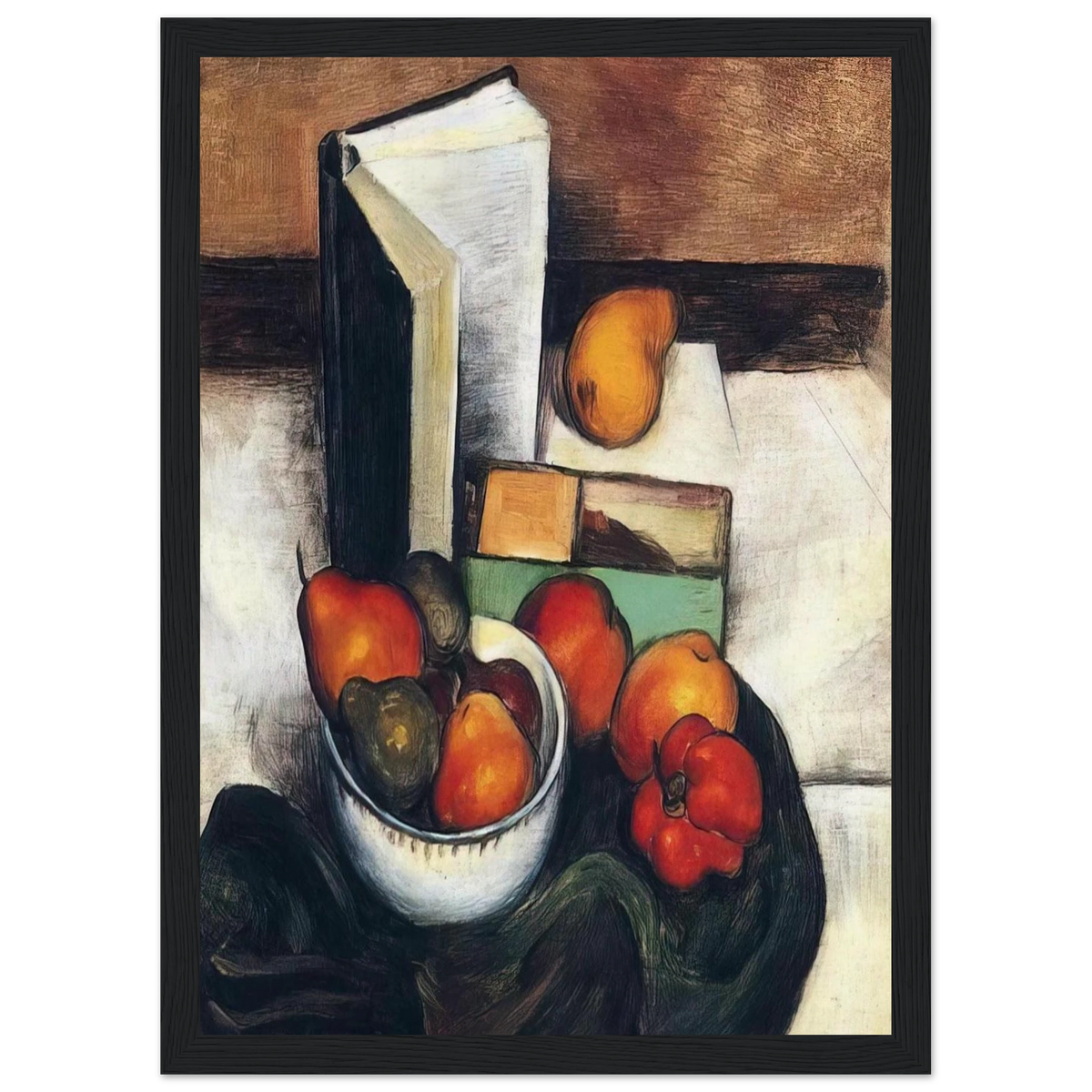 STILL LIFE WITH FRUIT AND VEGETABLES Framed Poster | Thomas Hart Benton Framed Prints Wall Art | Thomas Hart Benton Store