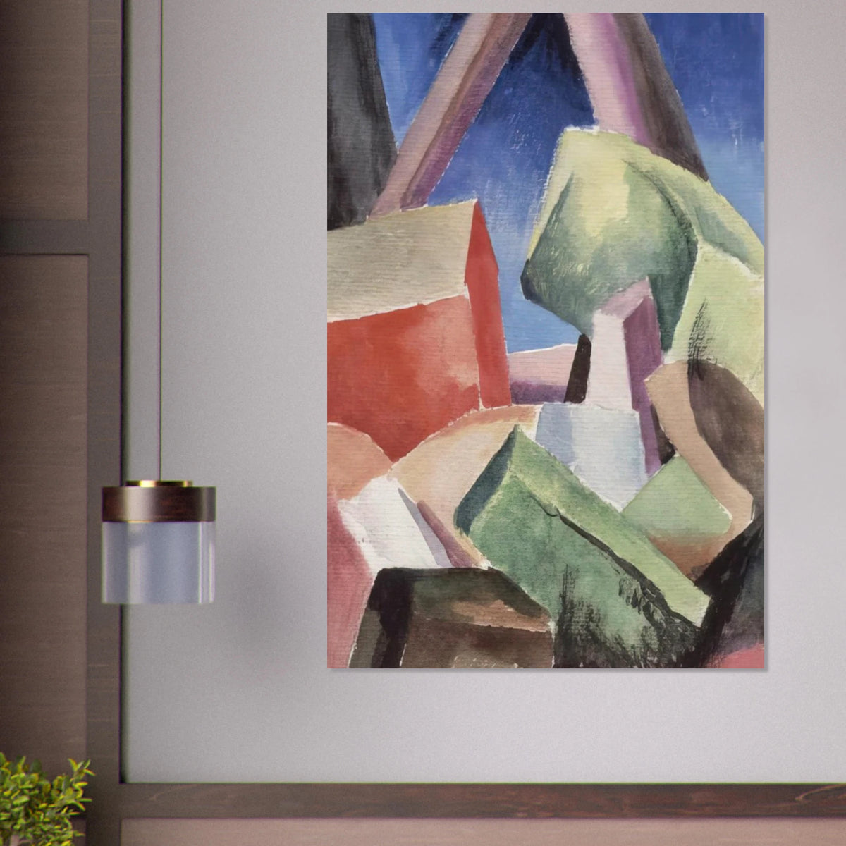 HOUSE IN CUBIST LANDSCAPE 1920 Poster | Thomas Hart Benton Poster | Thomas Hart Benton Store
