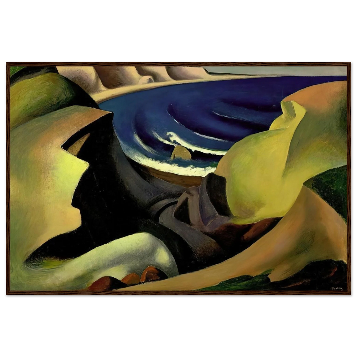 THE CLIFFS 1921 Framed Poster | Thomas Hart Benton Framed Prints Wall Art | Thomas Hart Benton Store