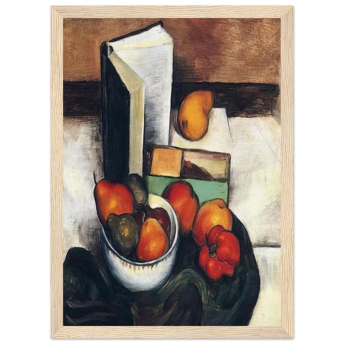 STILL LIFE WITH FRUIT AND VEGETABLES Framed Poster | Thomas Hart Benton Framed Prints Wall Art | Thomas Hart Benton Store